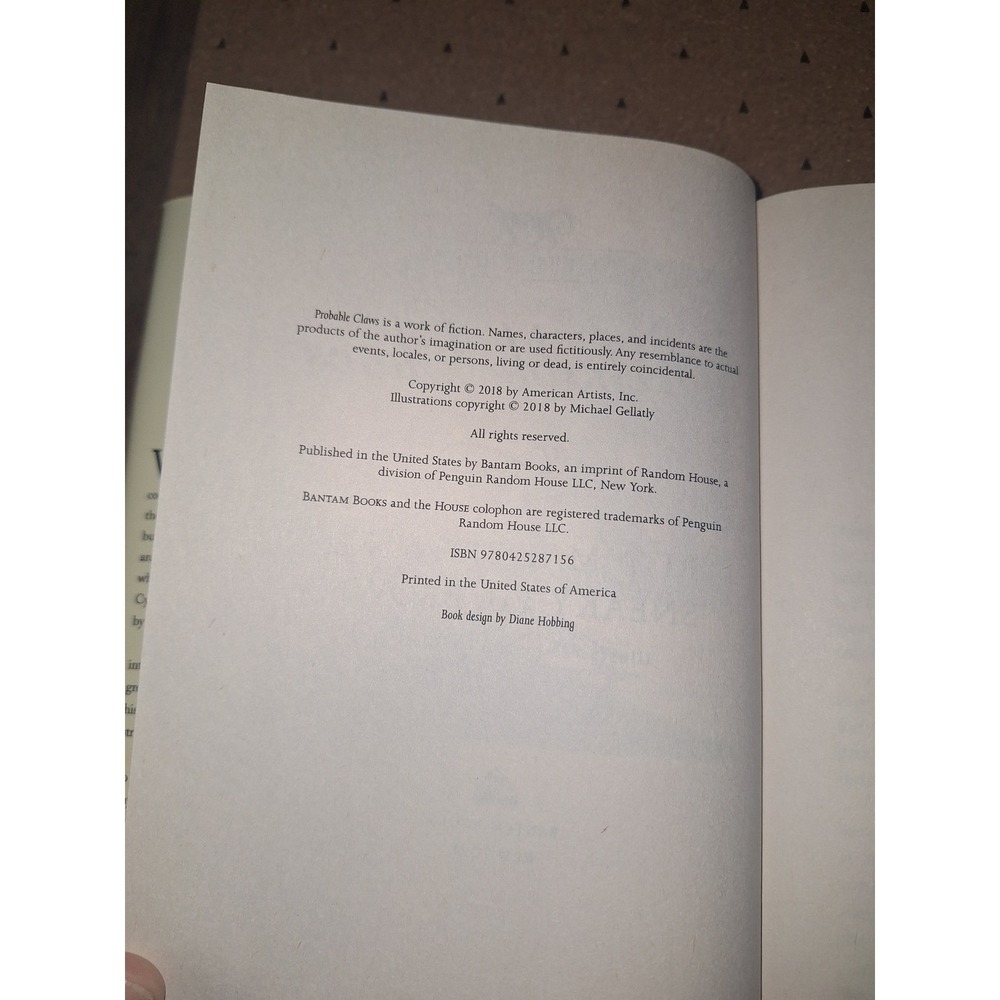 Probable Claws Rita Mae Brown Sneaky Pie Brown Mrs Murphy Mystery Hardcover 2018 - Picture 4 of 9